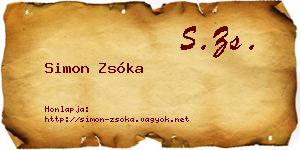 Simon Zsóka névjegykártya