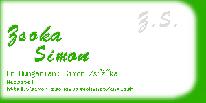 zsoka simon business card
